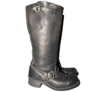 Frye Engineer Tall Black Leather Boots